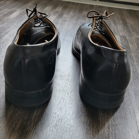 Genesco Shoes Vintage 976 Genesco Black Military Dress Shoes Full